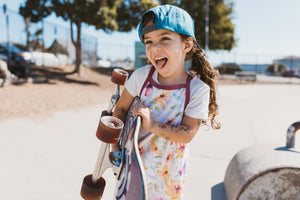 Hopscotch Romper in Fuchsia Watercolor