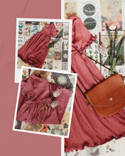 Load image into Gallery viewer, Belinda Dress in Dried Rosehip Pointelle