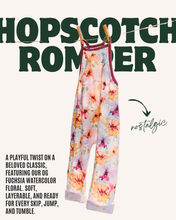 Load image into Gallery viewer, Hopscotch Romper in Fuchsia Watercolor
