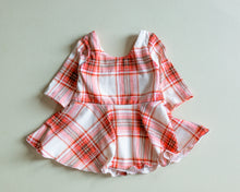Load image into Gallery viewer, Sarai Peplum in Merry Plaid