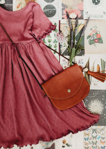 Belinda Dress in Dried Rosehip Pointelle