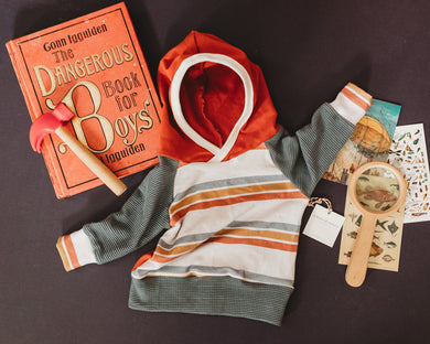 Crossover Hoodie in School Stripe