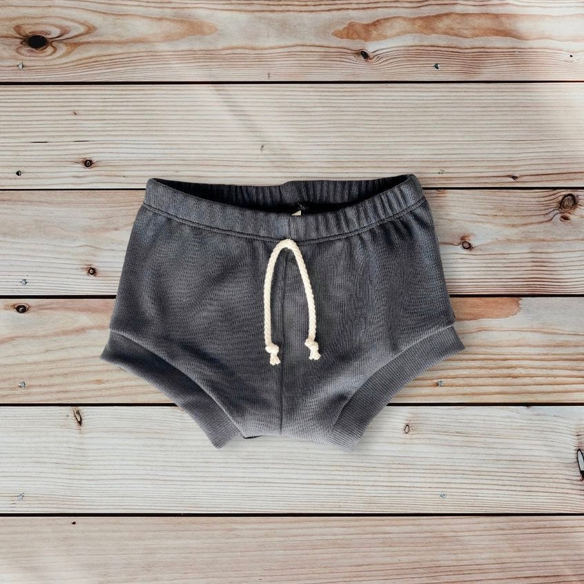 Shorties in Faded Black Rib