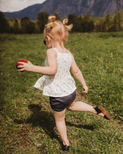 Load image into Gallery viewer, Cami Peplum in Blueberry Petite Floral