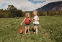 Load image into Gallery viewer, Cami Peplum in Blueberry Petite Floral